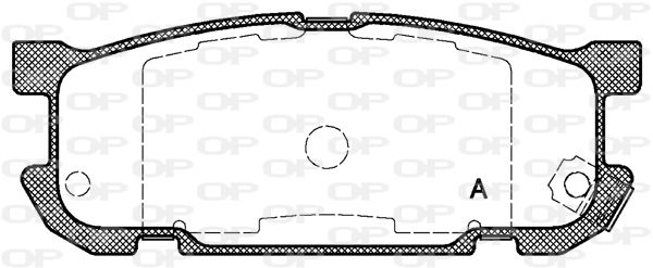OPEN PARTS Комплект тормозных колодок, дисковый тормоз BPA0853.02
